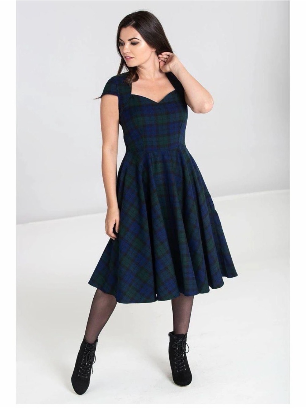 Hell Bunny Aberdeen 50s Swing Dress size medium